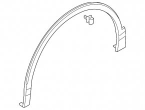 Front left fender arch trim for VW Tiguan 18-21, R-Line structure
