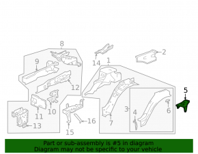 Upper left side member bracket Honda Accord 23-26