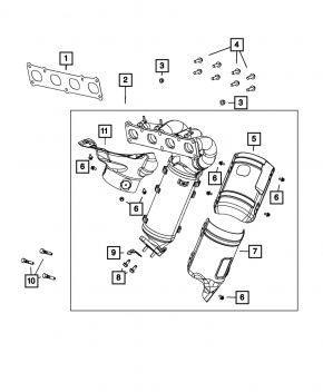 Exhaust manifold with catalytic converter for Dodge Dart 13-16 2.0 2.4