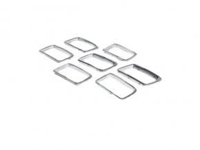 Jeep Grand Cherokee WK2 14-16 radiator grille inserts set 7pcs, dark chrome
