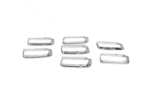 Jeep Grand Cherokee WK2 14-16 radiator grille inserts set 7pcs, dark chrome