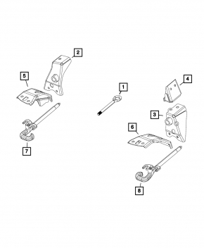 Front bumper hook mount rear right Jeep Renegade 19-23 Trailhawk