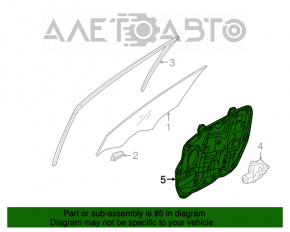 Window lift panel front right Hyundai Azera 12-17