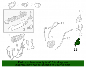 Door hinge lower front right Chevrolet Equinox EV 24-26
