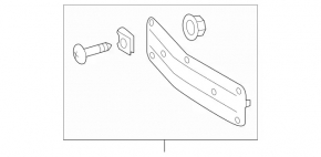 Platform for the number of the front bumper Mercedes C-class W205 15-18 for Luxury