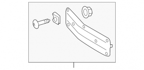 Platform for the number of the front bumper Mercedes C-class W205 15-18 for Luxury