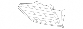 Right front bumper grille for Mercedes GLC 300 20-22, structure for parking sensors, AMG pack
