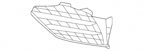Right front bumper grille for Mercedes GLC 300 20-22, structure for parking sensors, AMG pack