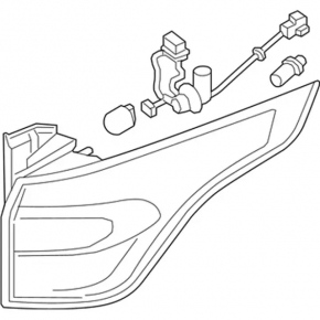 Lamp outer wing right Ford Escape MK3 17-19 rest Light