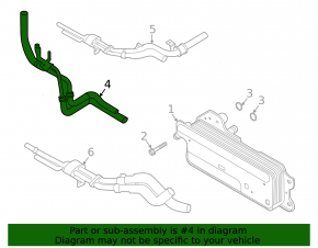 Automatic transmission cooling pipes Ford Explorer 20-23 3.0T front part