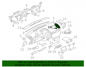 Left air duct Mitsubishi Galant 04-06
