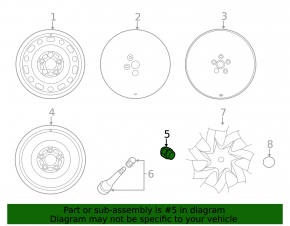 Wheel nut d21 M12x1.5 Mazda6 03-08 for iron