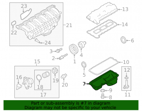 Oil pan BMW X5 F15 14-18 N55B30B 3.0T