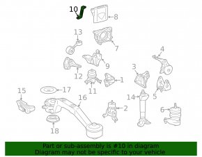 Lexus RX400h 06-09 Rear Engine Mount Bracket