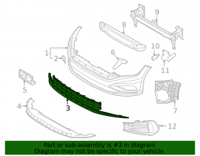Lower front bumper grille for VW Jetta 22-24