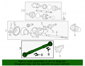 Front driveshaft for Cadillac CTS 14-19 AWD
