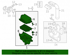 Air filter housing Hyundai Elantra UD 11-16