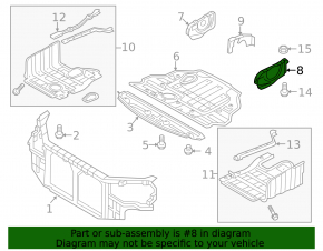 Engine guard left Hyundai Sonata 11-14 2.0