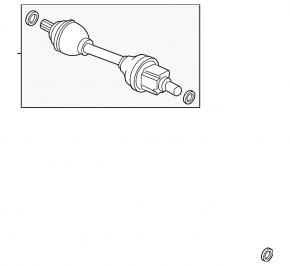 Front left half-shaft drive Volvo XC60 22-23 B5, B6 AWD