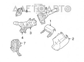 Lexus RX350 RX450h 10-15 Steering Column Frame