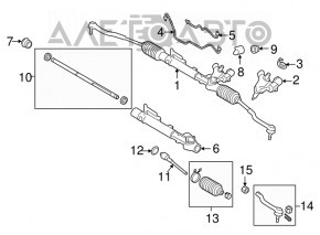Steering rack Nissan Murano z51 09-14