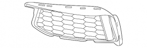 Lower grille front bumper left BMW 5 G30 17-20 M Sport