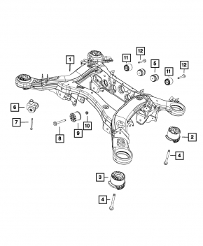 Rear subframe Dodge Durango 11-15