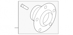 Rear left hub Hyundai Azera 12-17 GMB