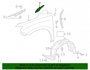 Windscreen wiper seal left Lexus RX350 RX450h 10-15