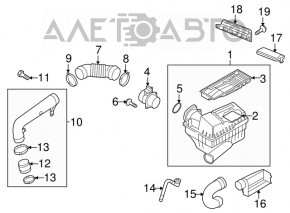 Air duct for filter VW Tiguan 09-18