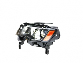 Headlight front left bare Jeep Grand Cherokee WK2 16-21 halogen, dark