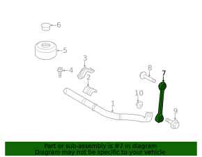 Front stabilizer link left VW Touareg 11-17