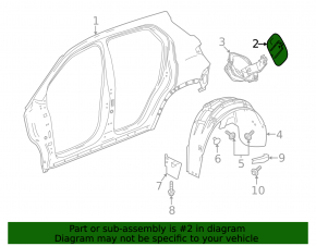 Fuel filler door with housing GMC Terrain 18-