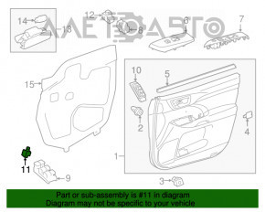 Mirror Control Toyota Highlander 14-19
