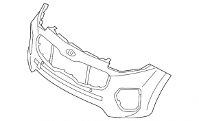 Kia Sportage 17-19 FWD bare front bumper with parking sensors