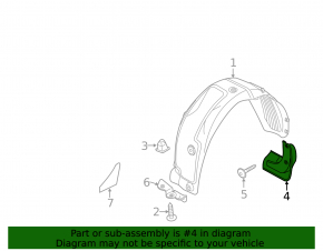 Mudguard rear right Kia Forte 4d 14-16