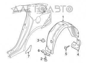 Mudguard rear right Kia Forte 4d 14-16