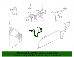 Air conditioner tube condenser-compressor Lexus ES300 ES330