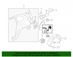 Fuel filler door lock for the Audi Q5 8R 09-17