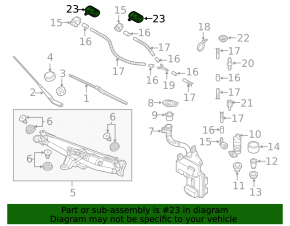 Windshield washer nozzle right Audi A3 8V 15-20