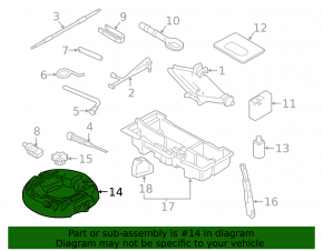 Foam plastic for the Audi A4 B9 17 tool - broken, pressed