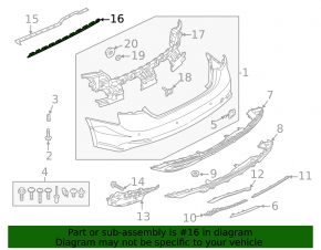 Rear bumper mount central Audi A5 F5 20-