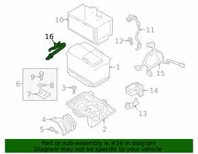 Negative terminal of the Hyundai Tucson 19-21 battery