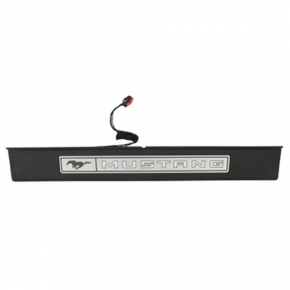 Door sill trim outer left Ford Mustang mk6 15-23 coupe, black with backlight