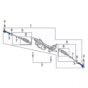 Left steering tip for Ford Explorer 20-23