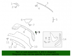 Land Rover Range Rover Evoque 19-25 Rear Bumper Tow Hook Cover Black