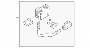 Positive battery terminal on the starter of a Nissan Leaf 11-12