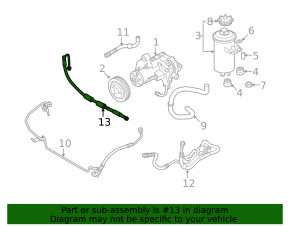 Upper Power Steering High Pressure Hose BMW X5 E70 07-09 4.8