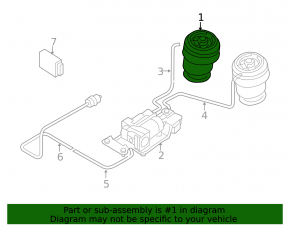 Rear left air spring for BMW X6 E71 08-14
