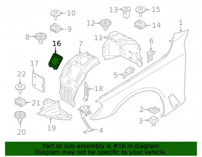 Left front fender liner hatch BMW 5 G30 17-23 M5
